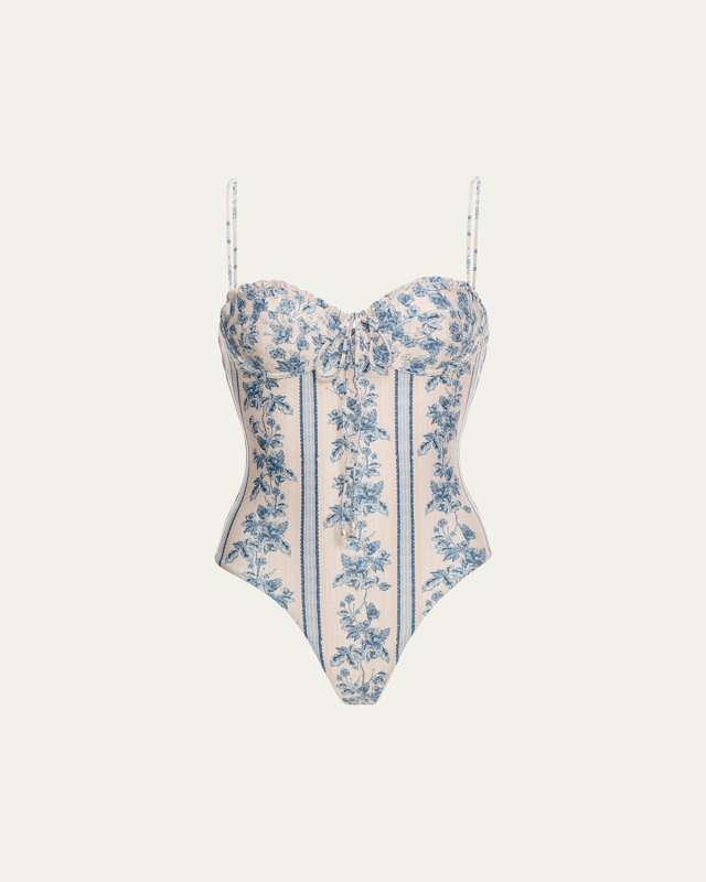 Ebano Bougainvillea One-Piece Swimsuit